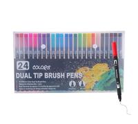 Ensemble de marqueurs et pinceaux à double pointe fine, lot de marqueurs de coloriage pour artistes | Marqueur de coloriage double pointe pour l'écriture des enfants - Marqueurs à double pointe numéro