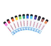 Ensemble de marqueurs pour tableau blanc avec capuchons de gomme, 12 pièces, stylos d ' écriture de 12 couleurs pour enseignants, leçons, réunions, formations, tableaux de révision, ensemble de pour à