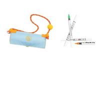 Ensemble de marqueurs professionnels double couleur avec étui de transport portable comprenant 12 / 18 / 24 stylos pigmentaires pour artistes Marqueurs professionnels à séchage rapide avec livre