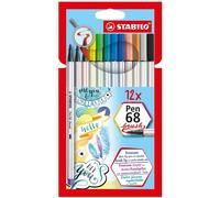 Ensemble de Marqueurs Stabilo Pen 68 Brush 12 Pièces Multicouleur