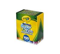 Crayola Marqueurs Super Tips 58-5100 – 100 pièces lavables multicolore pour enfants dès 3 ans