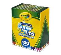 Crayola Marqueurs Super Tips 58-5100 – 100 pièces lavables multicolore pour enfants dès 3 ans