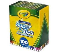 Crayola Set 100 Super Tips Washable Markers Multicolore