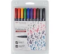 Tombow WS-BH-10P Kit de 10 Feutre brush Fudenosuke