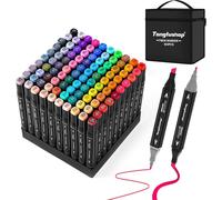 Ensemble de marqueurs Tongfushop MKB-100 100 pièces, marqueurs doubles, avec sac