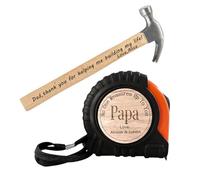 Ensemble de marteau à mesurer à ruban personnalisé pour papa, personne ne mesure à vous, ruban à mesurer de papa en bois personnalisé pour la fête des pères, cadeaux pour grand-père