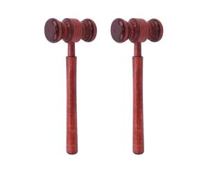 Ensemble de marteau de juge en bois 2 pièces, accessoire de marteau de salle d'audience for les présidents de réunion du conseil d'administration et les présidents de club Maillets en bois