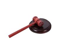 Ensemble de marteau de juge en bois de 10 pouces avec bloc sonore, marteau d'enchère à prise confortable for les avocats et les juges, utilisation Portable sur les tribunaux