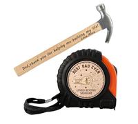 Ensemble de marteau de ruban à mesurer spécial pour papa, ruban à mesurer en bois personnalisé pour papa, ruban à mesurer personnalisé pour la fête des pères, cadeau de papa pour fille (Style-05)