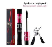 Ensemble De Mascara En Fiber De Soie,Double Tube,Naturel,Imperméable,Dense,Longue Durée,Sans Colorant Halo,Crème D'extension De Maquillage De Beauté.Mascara And Curler.