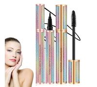 Ensemble De Mascara Et Eyeliner | Outil À Encre Liquide 4D Résistant Aux Traces Et Non Agglomérant,Des Cils Plus Épais Volumineux,destiné aux femmes et aux filles, parfait pour les rendez-vous et les