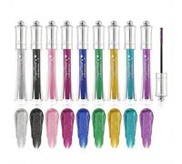 Ensemble de mascara Sparkling Diamonds, mascara waterproof pour des cils brillants et colorés, mascara longue tenue allongeant et volumateur à paillettes pour femmes