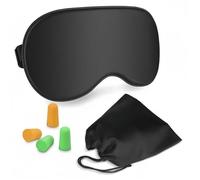 Ensemble de masque de nuit avec 2 paires de bouchons d'oreilles et - Jucnuz - sac de rangement masques de sommeil cache yeux voyag