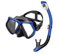 Ensemble de masque de plongée à séchage complet, lentille panoramique en verre trempé anti-buée et anti-fuite, jupe en silicone souple, bandeau réglable, équipement de plongée avec tuba pour adultes