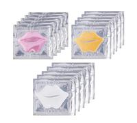 Ensemble de masques à lèvres en cristal de collagène, 3 types 15pcs Patchs hydratants nourrissants pour les lèvres Anti-rides Anti-âge Gel hydratant Masques Amélioration des soins de la peau