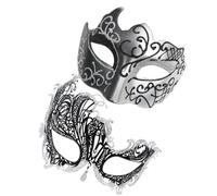 Ensemble de masques de mascarade pour couple, ensemble de masques de mascarade pour couples | Masque pour les yeux en dentelle,Couvre-visages scintillants pour lui et elle, fournitures de fête pour fe