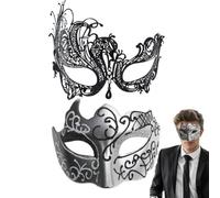 Ensemble de masques de mascarade pour couple, ensemble de masques de mascarade pour couples - Masque pour les yeux en dentelle | Accessoires de fêtes de masque de costume, ensemble de couvre-visages d
