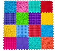 Ensemble de Massage des Pieds Tapis de Jeu de Sol sensoriel orthopédique pour Enfants prévention des Pieds Plats 16 éléments