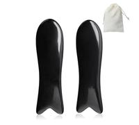 Ensemble de Massage Gua Sha en Corne de Buffle - 2 Pièces (Forme de Poisson) - Outil de Massage Guasha Naturel pour Visage et Corps