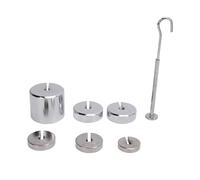 Ensemble de masse à fente de laboratoire Chrome en acier plaqué haute précision Poids fendus pour les expériences de science de la recherche en classe 200G 50G 20G 10G avec boîte