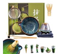 Ensemble de matcha, fouet professionnel pour matcha | Outils de cérémonie du thé pour les chercheurs de bien-être, les baristas à domicile, les rituels du matin, la méditation et le yoga