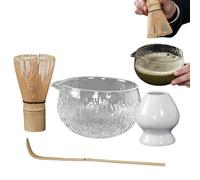 Ensemble de matcha, Matcha Whisk Set,Ensemble de matcha de balai de fouet traditionnel | Outils de cérémonie de thé de style japonais , ensemble complet polyvalent pour les bureaux de relaxation