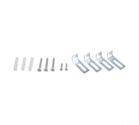 Ensemble de matériel de montage mural pour tableau blanc comprenant 20 supports à angle droit, 20 tubes d'extension et 40 vis au total