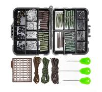 Ensemble de matériel de pêche à la carpe européen 94 pièces, kit d'accessoires en polyéthylène avec haricots d'espace pour le succès des gros poissons, rangement organisé