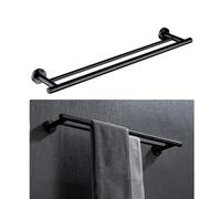 Ensemble de matériel de salle de bain, acier inoxydable, porte-serviettes noir, 002YB