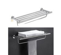 Ensemble de matériel de salle de bain, acier inoxydable, porte-serviettes noir, 005YW