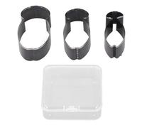 Ensemble de matrices de découpe en cuir en forme de poisson, outil de poinçonnage creux en acier allié de 3 pièces, coupe-cuir de 76 mm 70 mm 61 mm de long pour l'artisanat,