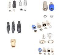 Ensemble de matrices de découpe pour machine à presser à la main, matrices de rivets simples et doubles de 9 mm, matrices à œillets de 5 mm, matrices de bouton pression à anneau ouvert de 9,5 mm, 12,5