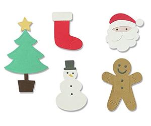 Ensemble de matrices Sizzix Christmas Thinlits, formes de Noël