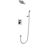 Ensemble de mélangeur de système de Robinet de Douche, Ensemble de Douche Cascade de Salle de Bain Mural, robinets de Douche à Effet de Pluie dissimulés, Ensemble de système de Douche de Bain avec