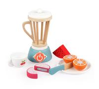 Ensemble De Mélangeur Pour Smoothie, Machine À Smoothie En Bois, Presse-Agrumes, Jouet Avec 3 Faux Fruits Et 3 Outils, Accessoires De Cuisine Pour Filles