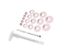 Ensemble De Mesures De L'aréole du Mamelon Outil De Mesure de la Bride du Sein 12 Pièces Anneaux En Silicone Marquage Outil De Mesure de la Bride du Sein Stylo Règle D'échelle De Tatouage D'aréole 3D