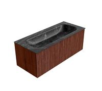 Ensemble de meuble de salle de bain Mondiaz KURVE-DLUX - 110x46x40cm - 1 tiroir - lavabo en solid surface - milieu - 1 trou de robinet - Ruby KRVBGM1101L0D1KMRubLav