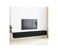 Ensemble de meuble TV 3 pièces en bois d ingénierie noir