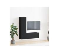 vidaXL Ensemble de meubles TV Armoires salon 3 pcs Gris béton Bois d'ingénierie