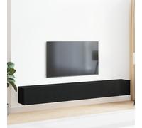 vidaXL Ensemble Meuble TV 3 pcs Chêne Noir 80 x 30 x 30 cm, Salon, Meuble Moderne de Rangement, unité rectangulaire, Armoire Murale, Organiseur d'étagères, Installation TV contemporaine