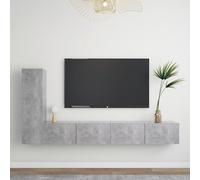 vidaXL Meuble TV mural 3 pièces chêne artisanal en bois d'ingénierie