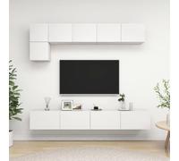 vidaXL Ensemble de meubles TV 5 pcs Blanc Bois d'ingénierie Blanc