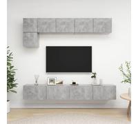 Ensemble de Meuble TV 5 pcs Chêne Sonoma Aggloméré Mural Suspendu vidaXL