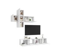 Ensemble de Meubles TV 7 pcs Aggloméré Armoire Multicolore Multi-taille vidaXL