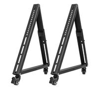 Ensemble De Meuble TV Mobile De Faible Hauteur Chariot De Support De Moniteur Au Sol Support TV avec Roue pour Téléviseur À Écran Plat Incurvé 32-55 LED LCD Chariot À