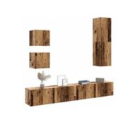 Ensemble de meuble TV mural 5 pcs vieux bois bois d'ingénierie vidaXL