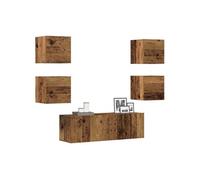 vidaXL Ensemble de meuble TV mural 5 pcs vieux bois bois d'ingénierie Marron