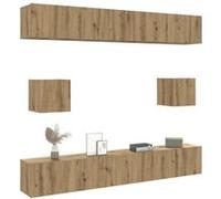 Ensemble de meuble TV mural 6 pcs chêne artisanal chêne G