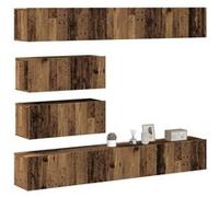 Ensemble de meuble TV mural 6 pcs vieux bois bois d ingénierie