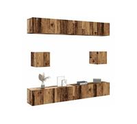 Ensemble de meuble TV mural 6 pcs vieux bois bois d ingénierie